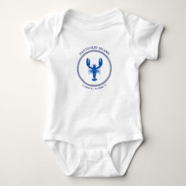 "Küsten Chic" "Nantucket Stil" "blauer Hummer" "n Baby Strampler