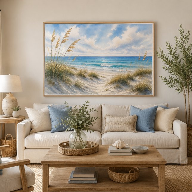 Küsten-Gras-Strandposter | Blauer Horizont  Poster (Von Creator hochgeladen)