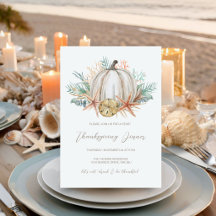 Küsten-Herbst-Kürbis-Muscheln Thanksgiving-Dinner