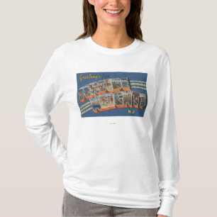 Küsten-Höhen, New-Jersey - große Buchstabe-Szen T-Shirt