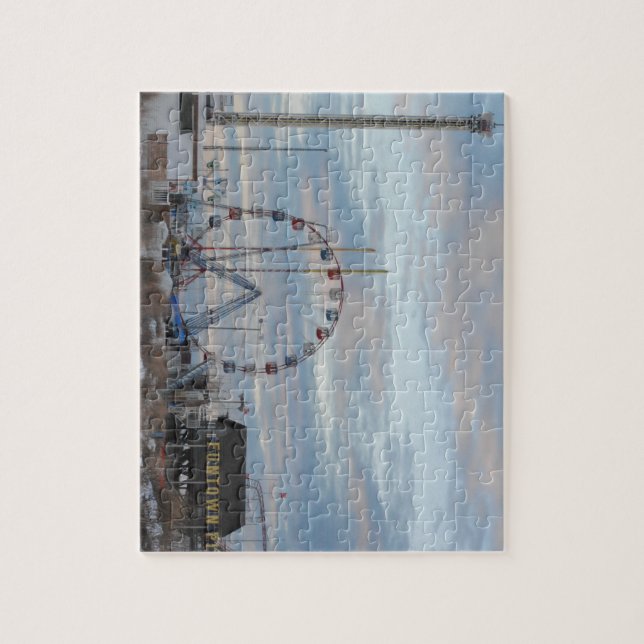 Küsten-Höhen-Sonnenaufgang Funtown Puzzle (Vertikal)