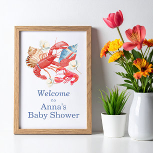 Küsten-Hummer-Baby-Party Poster
