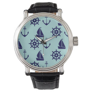 Küsten-Muster Armbanduhr