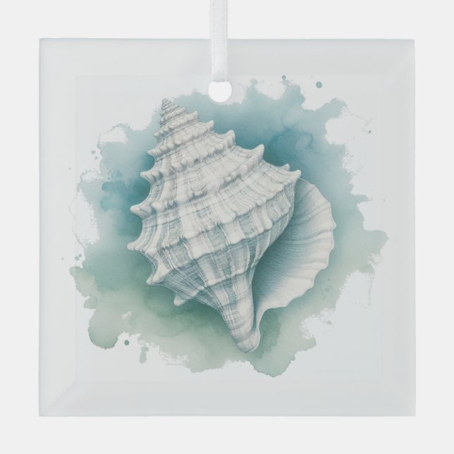 Küsten/Nautische Muschel Ornament Aus Glas (Vorderseite)