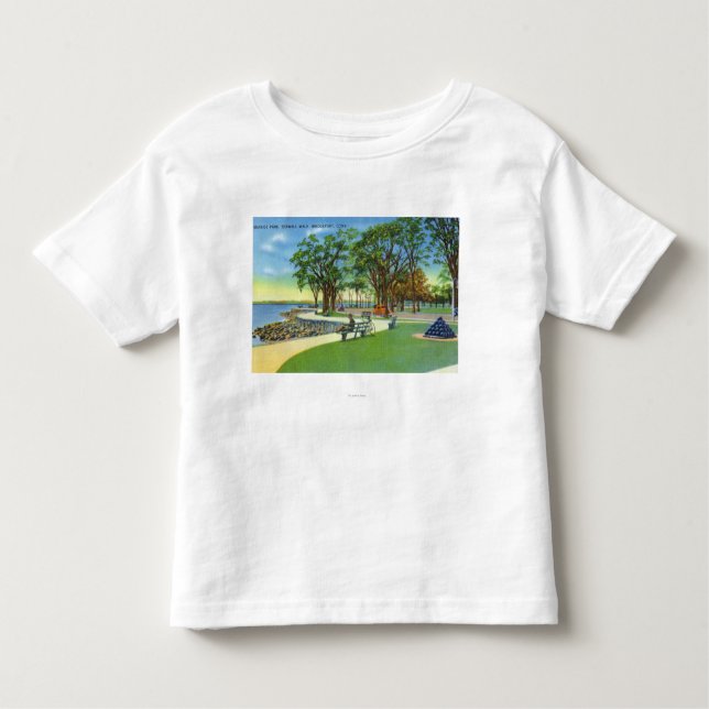 Küsten-Park-Ansicht des Uferdamm-Wegs Kleinkind T-shirt (Vorderseite)