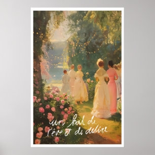 Küsten-Rokokodruck Rosengarten, Laternen Poster