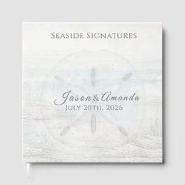 Küsten-Sand-Dollar-Hochzeit-Signaturbuch Gästebuch