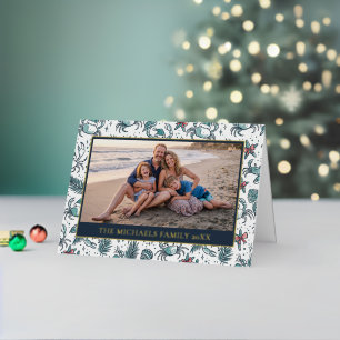 Küsten-Santa-Krabben-Muster & Grüße Foto