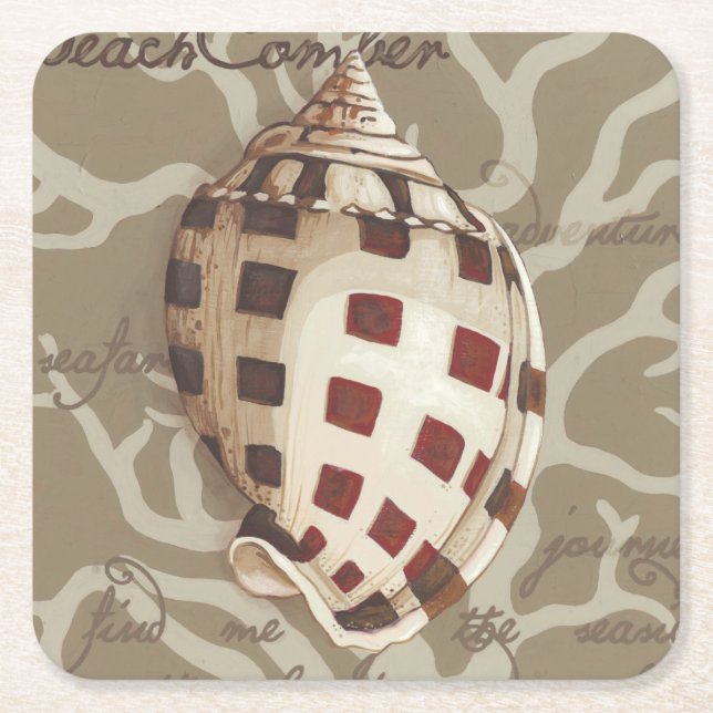 Küsten-Sonett I Rechteckiger Pappuntersetzer (Vorderseite)