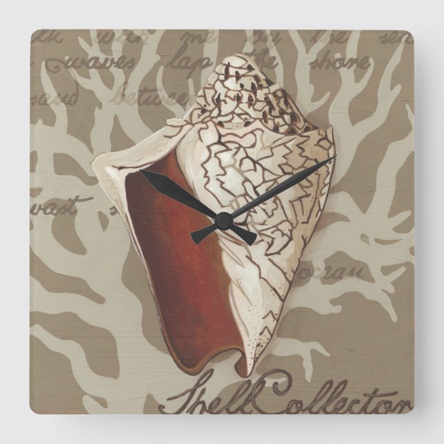 Küsten-Sonett IV Quadratische Wanduhr (Vorderseite)