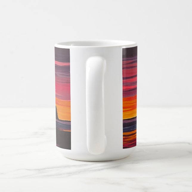 Küsten-Sonnenuntergangs-Tasse Kaffeetasse (Henkel)