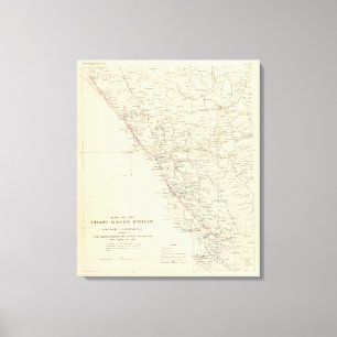 Küsten-Strecken-Mitte Kalifornien Leinwanddruck