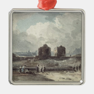 Küsten-Szene Silbernes Ornament