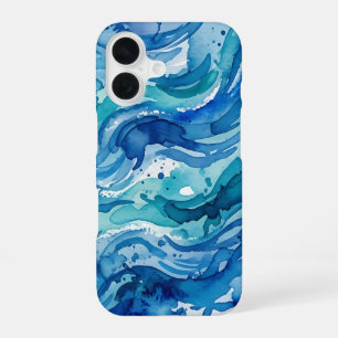 Küsten-Teal- und Blau-Fluid-Art-Phone-Cover iPhone 16 Hülle