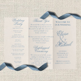 Küsten-Toile nautisches Muster Hochzeitszeremonie Flyer