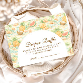 Küsten-Tropenfrüchte Windelverlosung Begleitkarte