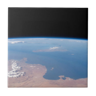 Küsten Tunesiens und Libyens und Insel Sizilien Fliese