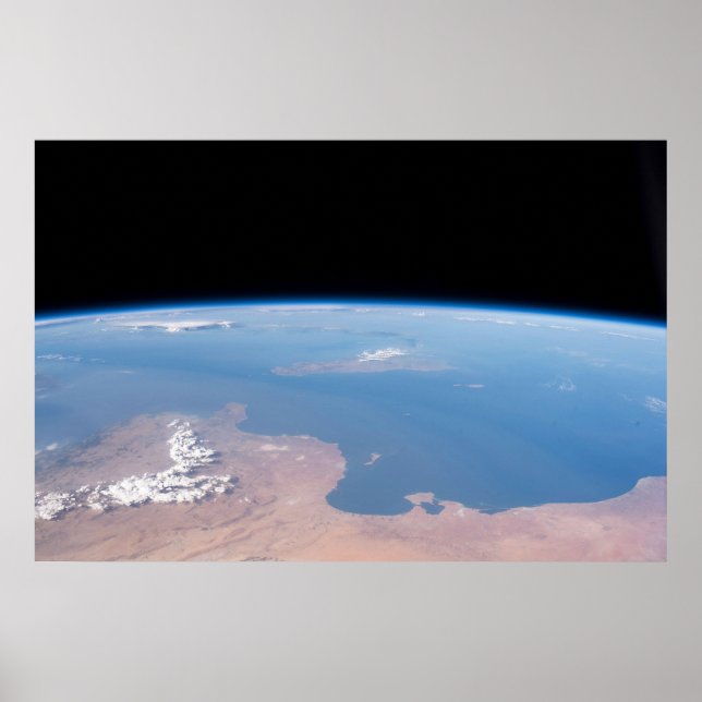 Küsten Tunesiens und Libyens und Insel Sizilien Poster (Vorne)