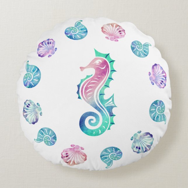 Küsten-Wurfskissen Rundes Kissen (Vorderseite)