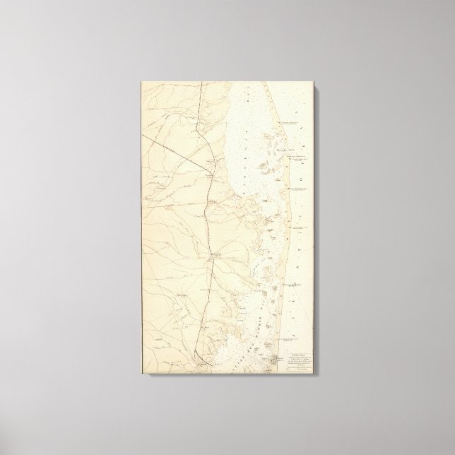 Küstenabschnitt Barnegat Bay bis Tuckerton Chart M Leinwanddruck (Vorderseite)