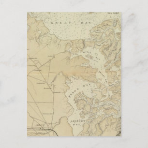 Küstenabschnitt Tuckerton bis Absecon Beach Chart  Postkarte