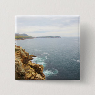 Küstenansicht des Acadia-Nationalparks Button