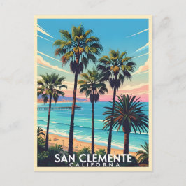 Küstenansicht von San Clemente Kalifornien Postkarte