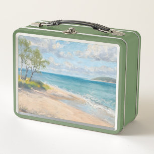 Küstenbrise Fine Art Stranddruck Metall Brotdose