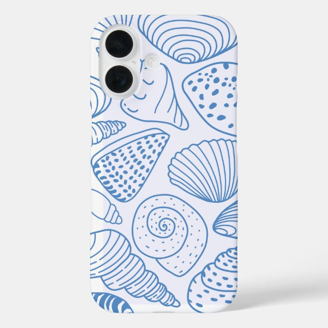 Küstenbrise - Light Blue Beach Muschel iPhone 16 Case-Mate iPhone Hülle (Rückseite)