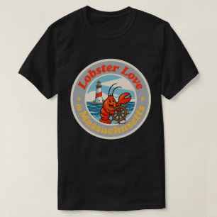 Küstencharme_ Hummer aus Massachusetts im Vintage- T-Shirt