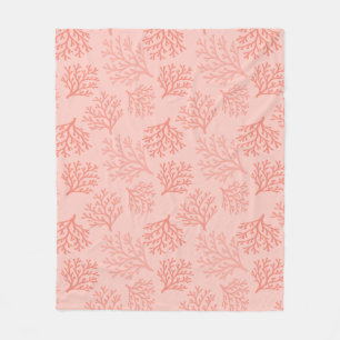 Küstencoral-Fleece-Decke Elegantes ozeanisches D Fleecedecke