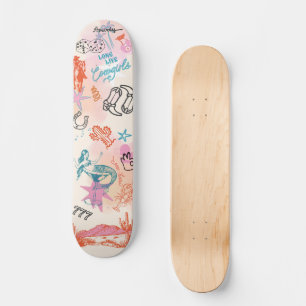 Küstencowgirl-College-Wohnheim-Wandkunst Skateboard