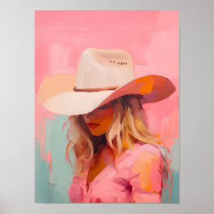 Küstencowgirl-Malerei-Druck Western Coquette Ba Poster