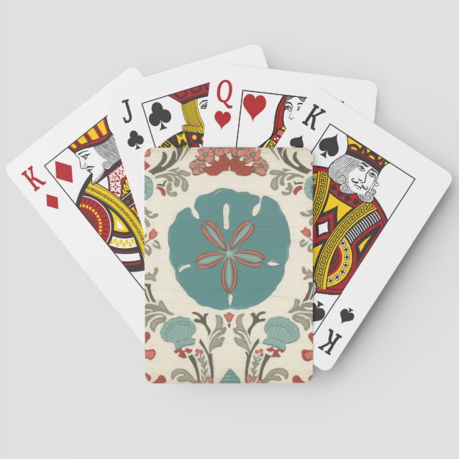 Küstendamast I Spielkarten (Rückseite)