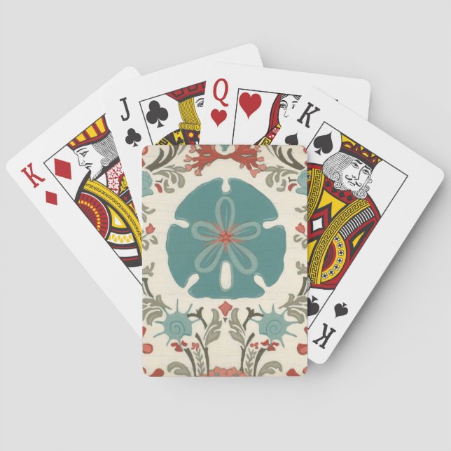 Küstendamast II Spielkarten (Rückseite)