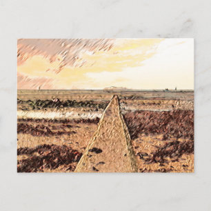 Küstendämmerung: Ardrossan Beach Aquarell Postkarte