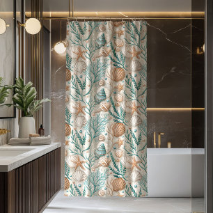 Küstendesign Vorhang Soft Blau und Elfenbein