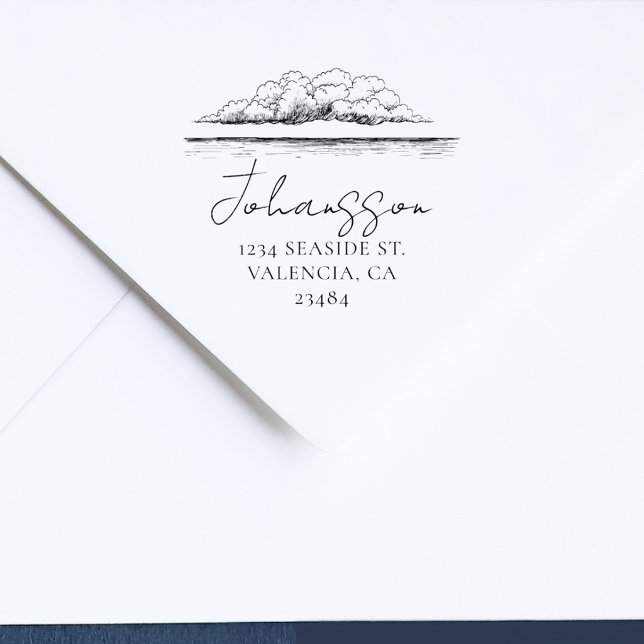 Küstenelegante Rücksendeadresse Gummistempel (Von Creator hochgeladen)