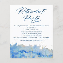 Küstenelegantes Party Wasserfarben Flyer