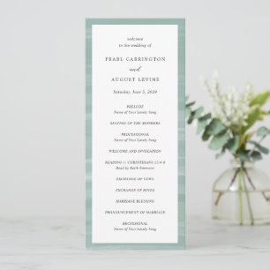 Küsteneleganz Stilles Grün Elegante Hochzeit Programm