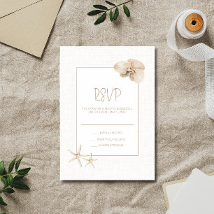 Küsteneleganz Strandhochzeit RSVP Karte