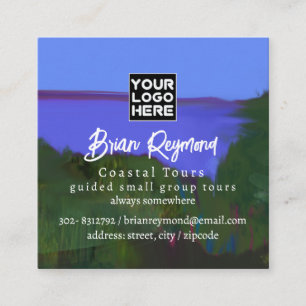 Küstenfahrten Quadratische Visitenkarte