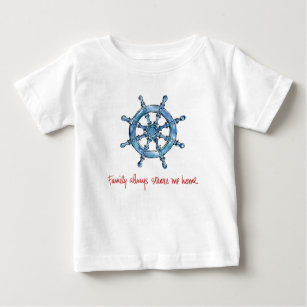 Küstenfamilie des zitat-  steuert mich immer baby t-shirt