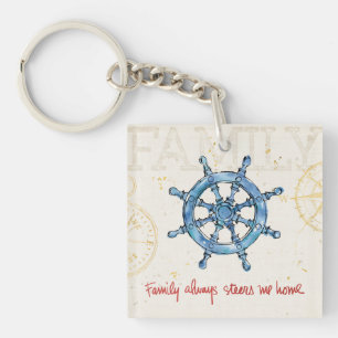 Küstenfamilie des zitat-  steuert mich immer schlüsselanhänger