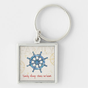 Küstenfamilie des zitat-  steuert mich immer schlüsselanhänger