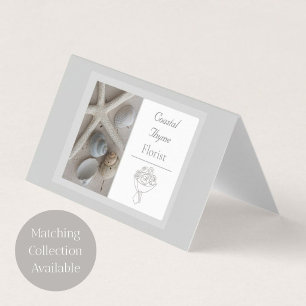 Küstenflorist-Branding-Logo-Vorlage Visitenkarten