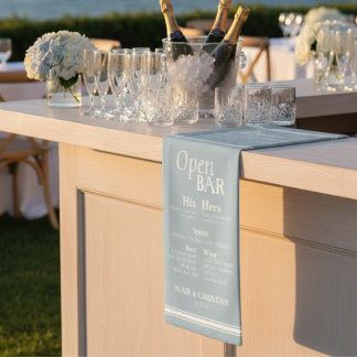Küstengastronomie-Menü Hochzeitsempfang Dekoration Banner