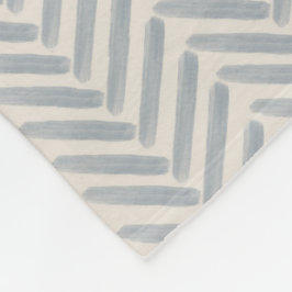 Küstengemälde-Herringbone-Muster in Nebelblau Fleecedecke