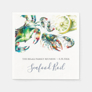 Küstengewässer Meeresfrüchte Personalisiert Serviette