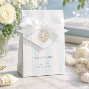 Küstengold Muschel Blau Weiße Hochzeit Geschenkschachtel